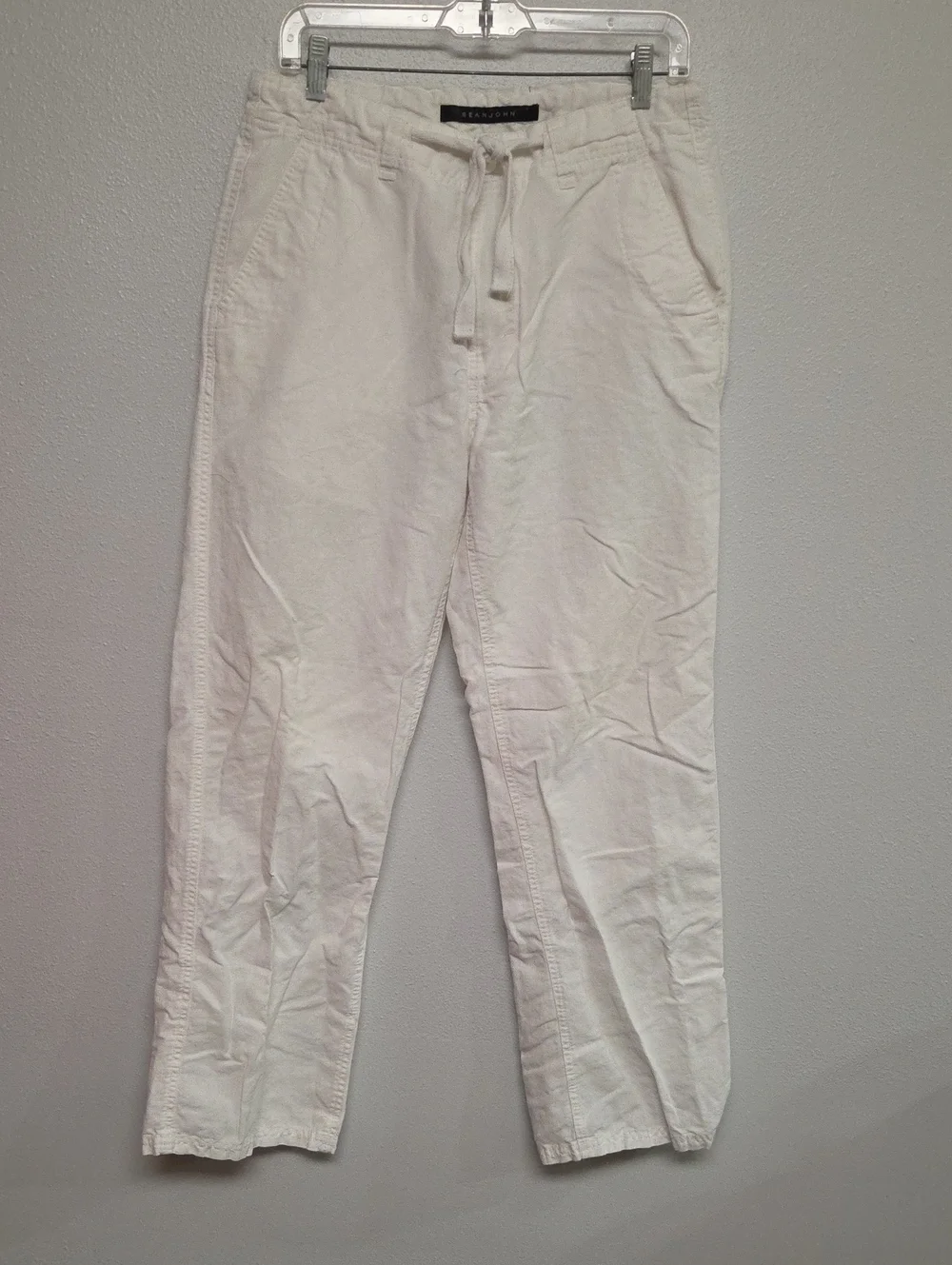 Sean John Men's Cream Drawstring Chinos